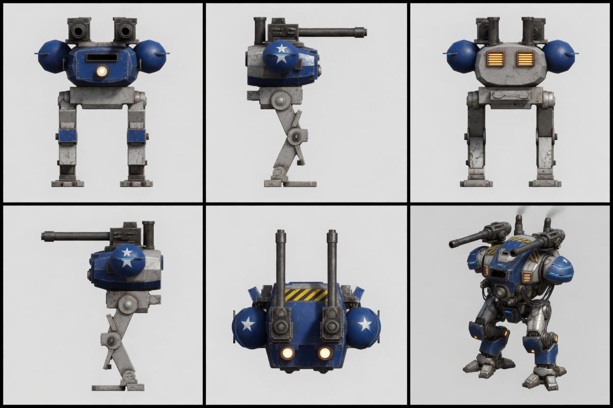The Atlas six-view turnaround