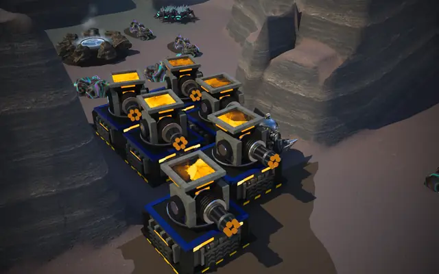 Six Gatling Guns packed edge to edge beside The Fork's prize