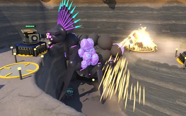 The Matriarch's slam blowing a turret apart on the rim