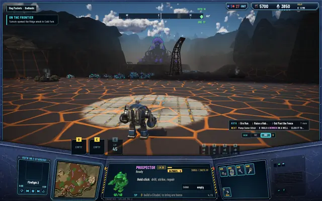The nest in Slag Pockets at noon, the horde drawn from far away, 27 enemies on the HUD