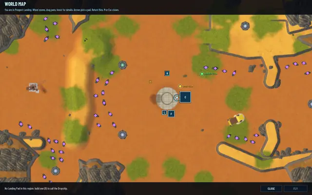 The world map with the frontier pilots' dots in their paints