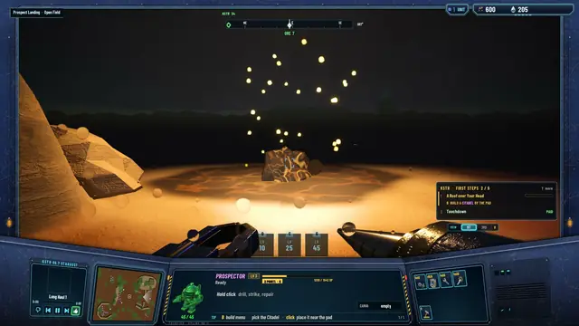 A glowing crater at night, embers floating above a molten deposit