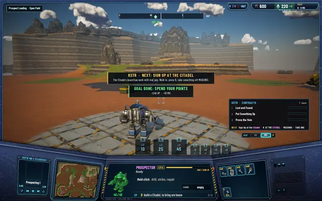 GOAL DONE: SPEND YOUR POINTS, +240 XP and +10 MH, and the next goal, SIGN UP AT THE CITADEL
