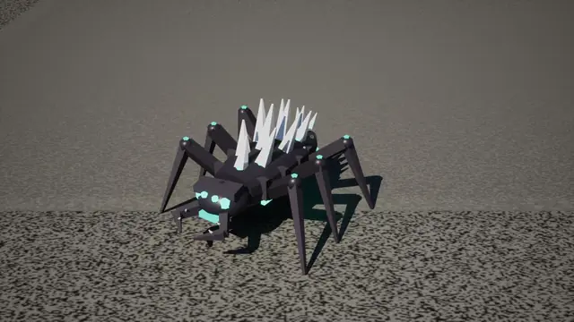 The Shardling blockout model with white quills and teal eyes