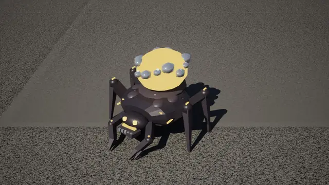 The Lodeback blockout model with a gold sac on its back