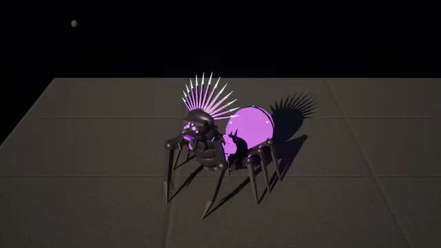 The Matriarch blockout model with a spine crown and a violet egg sac