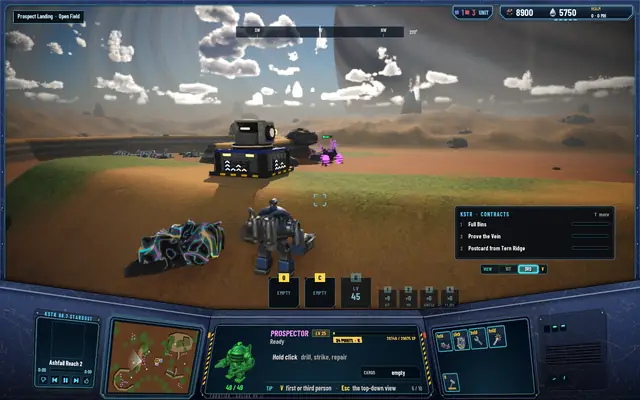 The upgraded gatling gun with a Gloamwing, its health bar showing damage, now in range