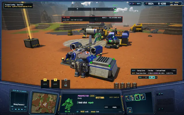The Dropship on the pad on B's screen, A's green outline walking up its ramp