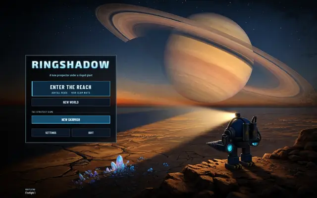 The home screen after STOP, without the server line